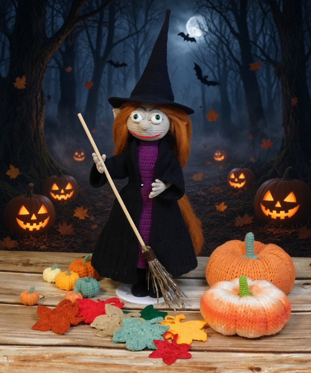 CROCHET PATTERN/Young witch / amigurumi PDF only