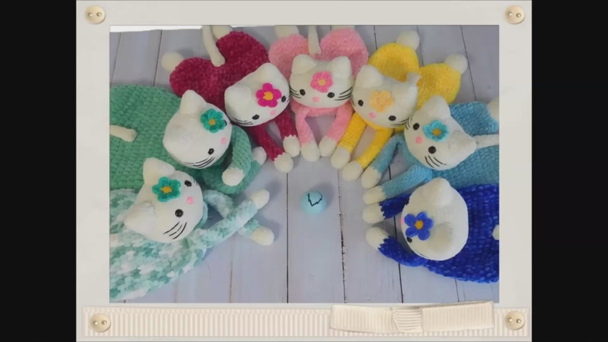 Crochet Pattern:Kitty, Amigurumi Toy (PDF only)